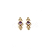 Brass Pave Cubic Zirconia Connector Charms LS-PW-WG57330-01-1