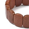 Synthetic Goldstone Beads Stretch Bracelets for Women Men BJEW-I323-02T-3