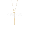 304 Stainless Steel Lariat Necklaces STAS-OY010-09G-1