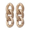 3Pcs 3 Color CCB Plastic & Acrylic Curb Chain Dangle Stud Earrings Set EJEW-JE04865-3