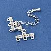 Rack Plating Brass Lobster Claw Clasps KK-F883-18S-2