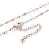 Brass Dapped Chains Chain Necklace Making MAK-N031-001-NF-2