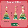 10Pcs Christmas Theme Alloy Big Pendant Decoration HJEW-SC0001-70-2