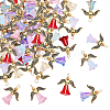 40Pcs 10 Colors Glass Pendants PALLOY-AR00036-1