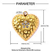 Valentine's Day 304 Stainless Steel Pendants STAS-OY016-91G-2
