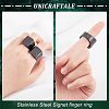3Pcs 3 Size 304 Stainless Steel Rectangle Signet Finger Rings RJEW-UN0001-26B-5