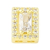 Brass Pave Clear Cubic Zirconia Slide Charms LS-KK-F875-12G-03-1