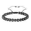 Synthetic Hematite Braided Bead Braeclet NW3929-12-1