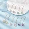5 Pairs 5 Colors Dyed Natural Quartz Nugget Dangle Earrings EJEW-JE05488-S-2
