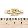 Brass Micro Pave Clear Cubic Zirconia Fold Over Clasps LS-KK-U059-18G-3