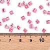6/0 Transparent Inside Colours Glass Seed Beads SEED-N006-003K-4