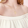 1pc 304 Stainless Steel Letter Pendant Necklaces NJEW-LP0001-38S-G-4