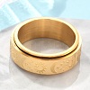 Star & Moon & Sun 304 Stainless Steel Rotatable Finger Ring LS-PW-WG61315-09-2