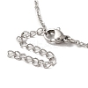 Rhinestone Flower Pandant Necklace with Cable Chains LS-NJEW-K247-01P-4