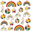 40Pcs 10 Styles Alloy Enamel Pendants ENAM-YW0005-54-1