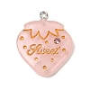 Opaque Resin Pendants LS-RESI-Q020-01B-1
