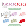 6Pcs 6 Colors Lotus Silicone Beads Knitting Needle Protectors/Knitting Needle Stoppers DIY-NB0010-33-2