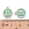 Golden Plated Alloy Enamel Charms X-ENAM-S118-05B-3