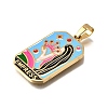 Tarot 304 Stainless Steel Enamel Pendants STAS-M119-09S-G-3