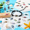  42Pcs 21 Colors Alloy Enamel Connector Charms ENAM-TA0001-78-7