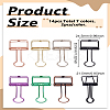 14Pcs 7 Colors Manganese Brass Binder Clips AJEW-LP0007-99-2