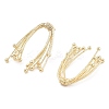 Bowknot Brass Tassel Stud Earrings for Women EJEW-S216-01G-2