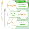 30Pcs 2 Colors 304 Stainless Steel Chain Extender FIND-UN0004-16-4