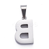 304 Stainless Steel Letter Pendants STAS-H127-B-P-2