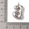 Non-Tarnish 304 Stainless Steel Pendants STAS-M017-08P-02-3