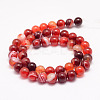 Natural Striped Agate/Banded Agate Bead Strands X-G-K155-B-8mm-01-2
