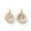 Brass Micro Pave Clear Cubic Zirconia Pendants KK-K360-13G-1