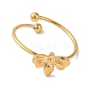 Ion Plating(IP) 304 Stainless Steel Bee Open Cuff Rings for Women LS-RJEW-18.0-06G-2