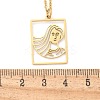 304 Stainless Steel Necklace NJEW-D330-01G-06-3