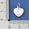 925 Sterling Silver Heart with Capital Letter Charms STER-S009-13O-S-3