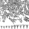 100Pcs 10 Styles Tibetan Style Alloy Pendants FIND-DC0004-24-1