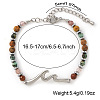 304 Stainless Steel Wave Link Bracelets NC8971-1-4