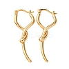 Brass Stick Hoop Earrings EJEW-A143-07G-4