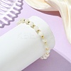 Natural White Moonstone & Synthetic Hematite Non-magnetic Beaded Stretch Bracelets for Women BJEW-JB13940-01-2