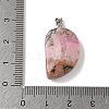Natural Rhodonite Carved Pendants G-P599-04P-09-3