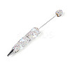 Fishtail Resin & Polymer Clay Pave Rhinestone Ball-Point Pen AJEW-T013-05J-1