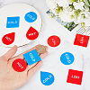 12Pcs 6 Styles Acrylic Public Signs AJEW-CP0007-37-3