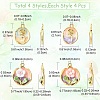 16Pcs 4 Styles Rack Plating Alloy Enamel Pendants ENAM-YW0005-70-3
