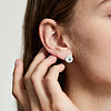 Stainless Steel Half Round Stud Earring Findings STAS-SP0002-03-7