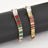 304 Stainless Steel Colorful Cubic Zirconia Tassel Stud Earrings EJEW-Z094-01D-G01-2