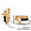 Geometric U-shaped Brass Hoop Earrings for Women SW5755-13-1