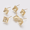 Brass Stud Earring Findings LS-KK-R058-186G-1