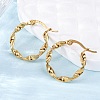 201 Stainless Steel Hoop Earrings EJEW-A054-05C-G-1