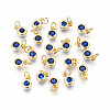 Brass with Single Cubic Zirconia Charms ZIRC-F095-03G-06-1