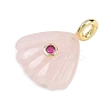 Natural Rose Quartz Carved Pendants G-G330-02G-06-2