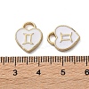 (Defective Closeout Sale: Enamel Yellowing) Golden Alloy Enamel Charms ENAM-XCP0001-47C-4